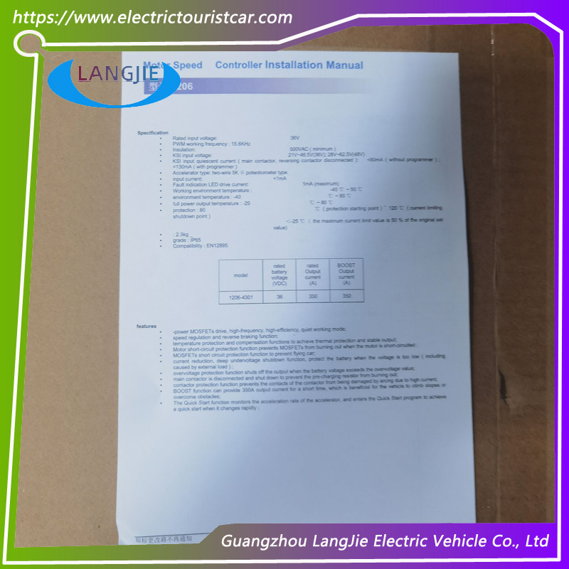 Ezgo TXT Motor Controller 1206-4301 36V 350A Pds 5-Pin Controller 2586g09 1206-4301