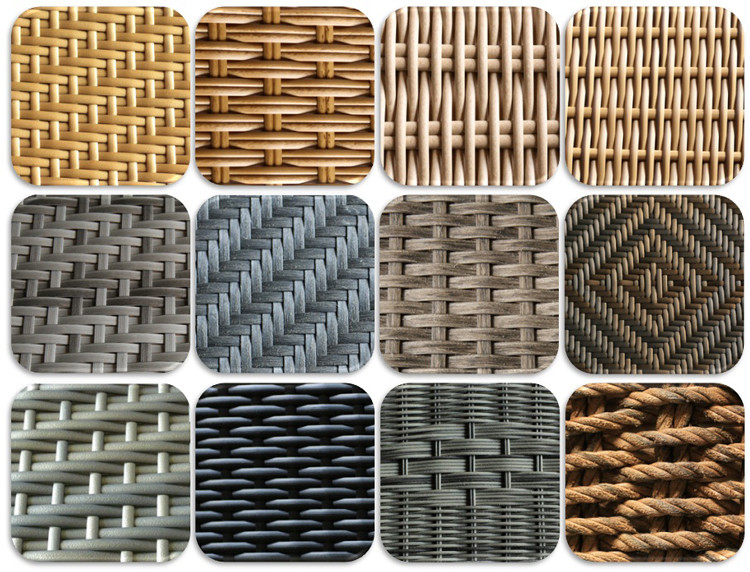 Strong Durable Plastic Wicker Material , Anti Bacterial Round Pvc Poly Rattan