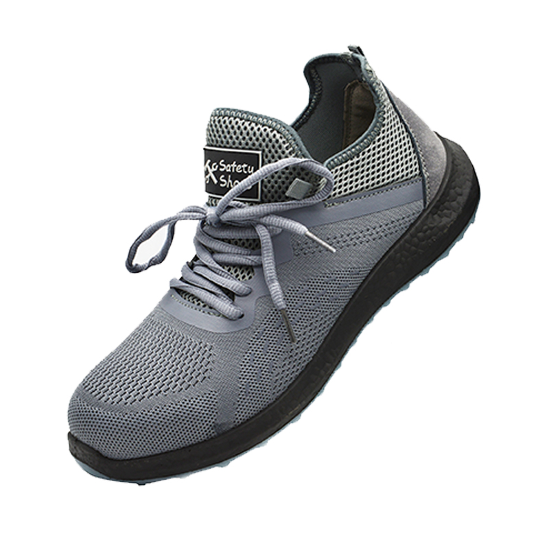 Euro 37-47 Campela Lining CE Work Shoes with Steel Toe Cap and Fly Knitting Fabric