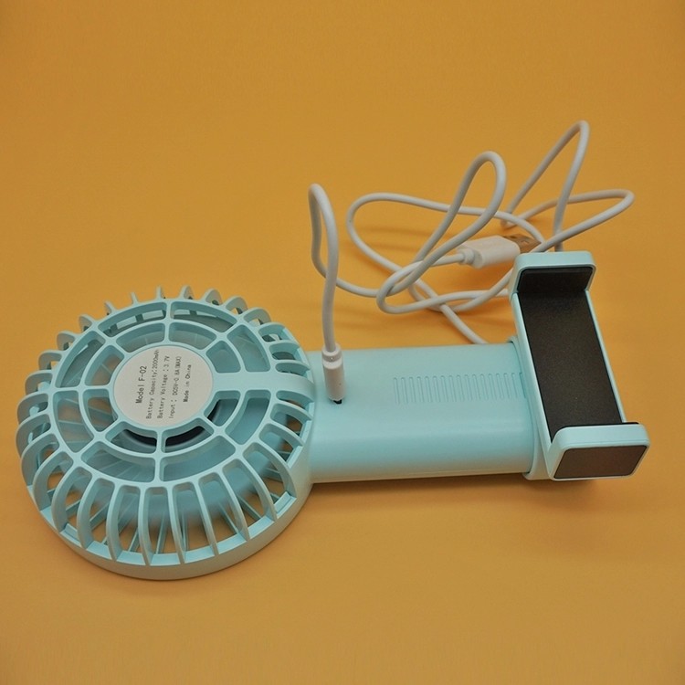 Detachable Phone Holder 2000 MAh USB Charging Mini Fan