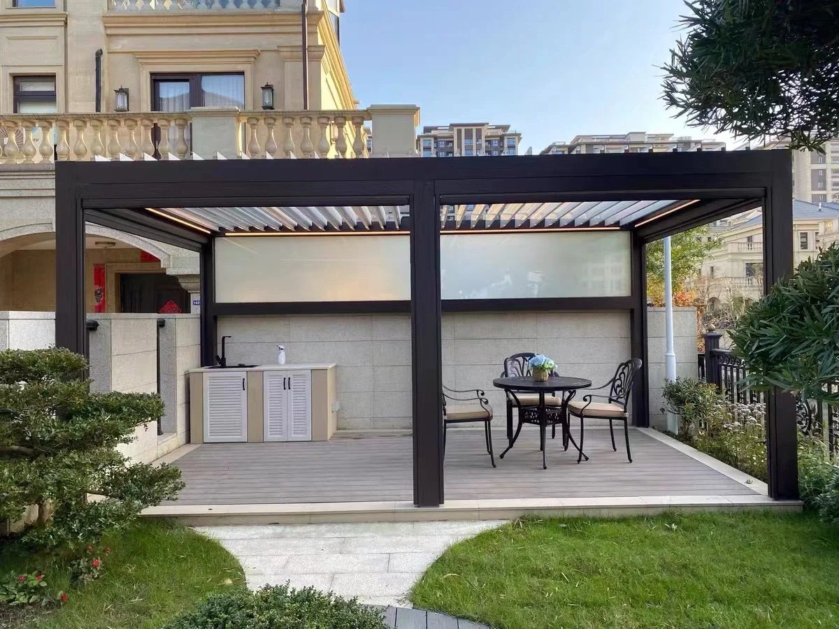 Aluminum Louvered Pergola Deluxe Louvered Pergola Pergola With Retractable Canopy