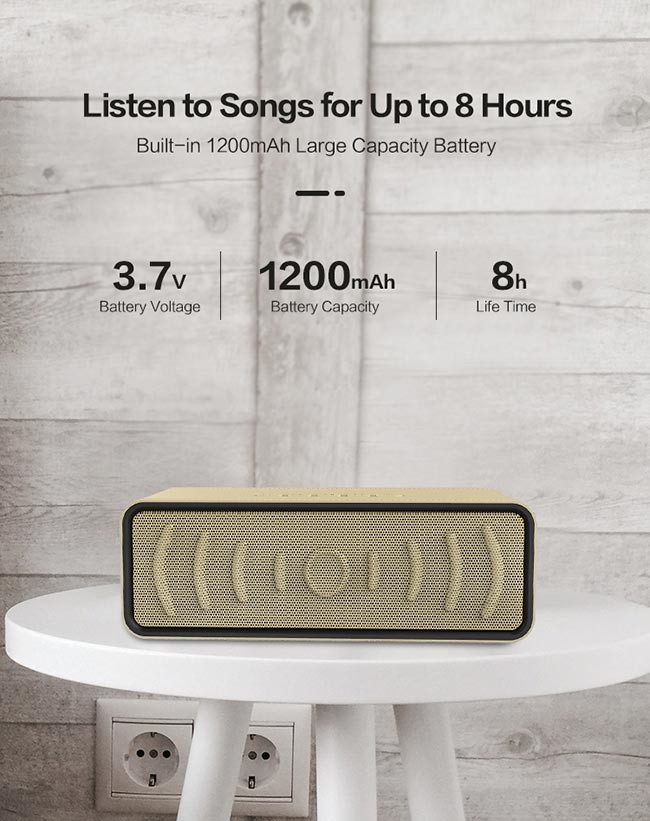 Dual Stereo 80dB IPX4 Portable Mini Bluetooth Speaker