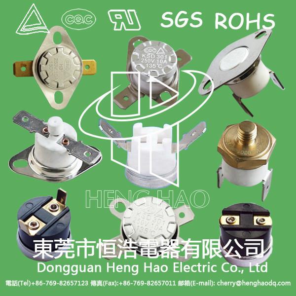Electric Oven KSD Bimetal Thermostat , Normally Closed / Open Type KSD Thermal