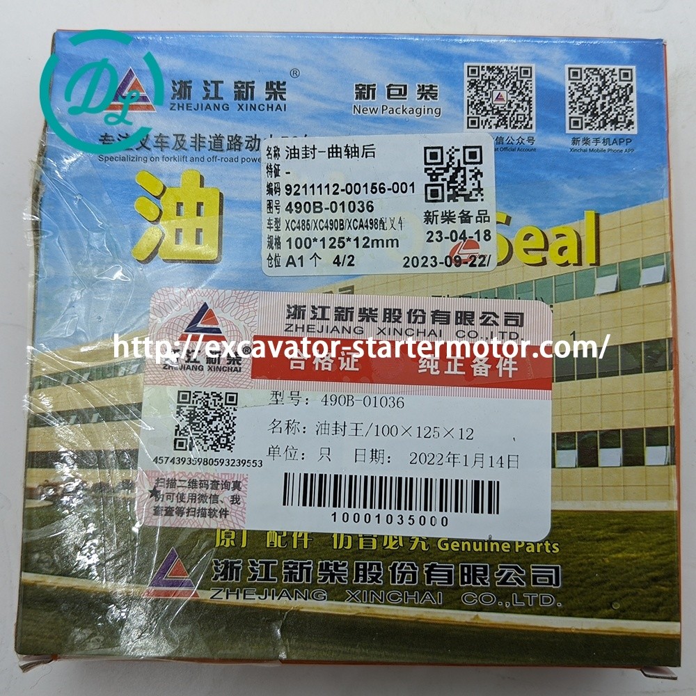 Engine Part Rear Crankshaft Oil Seal 100*125*12 490B-16036 Xinchai 490BPG