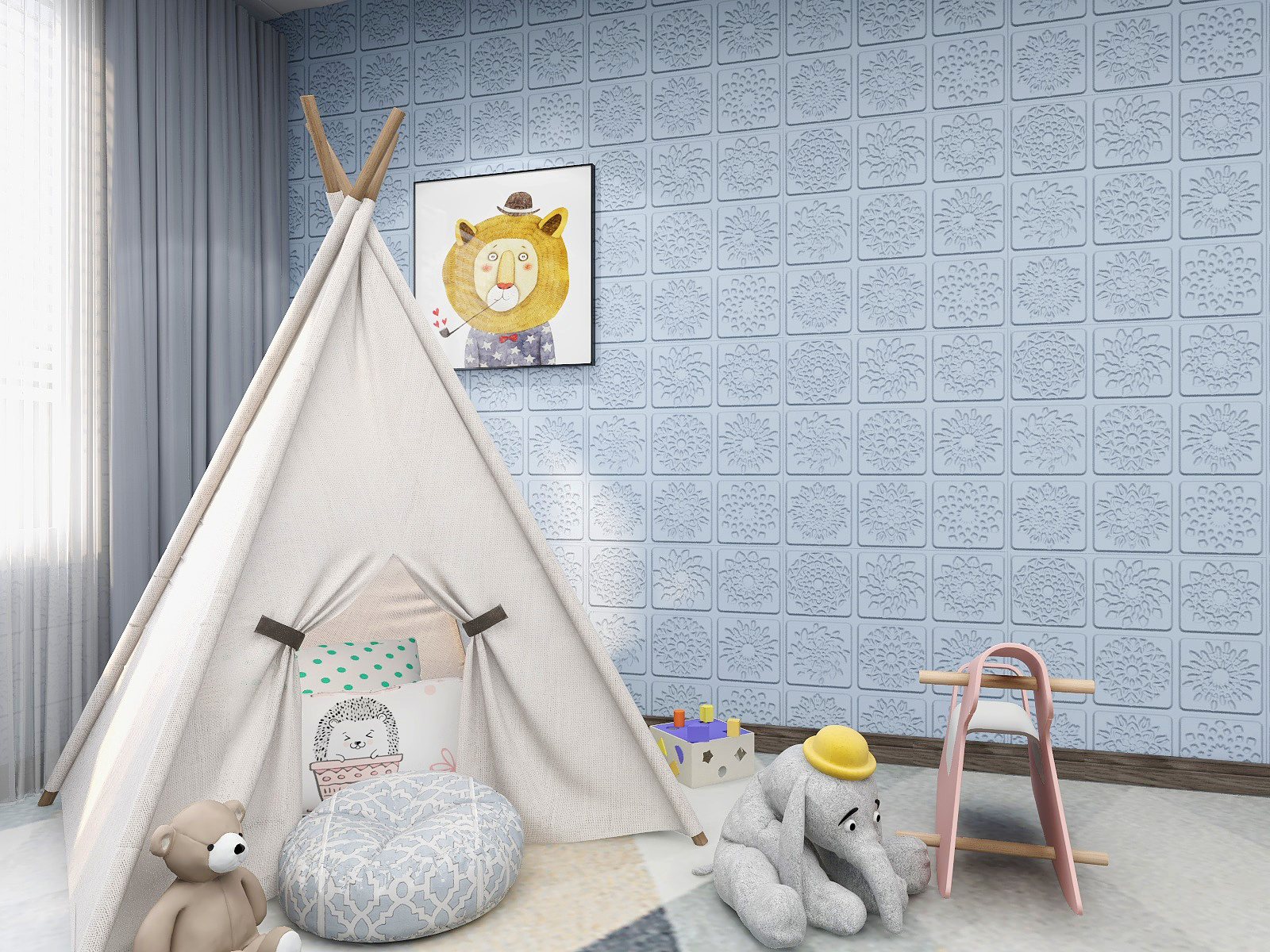 Modern Interior Design Style Self Adhesive 3D Wallpaper for Living Room Decor