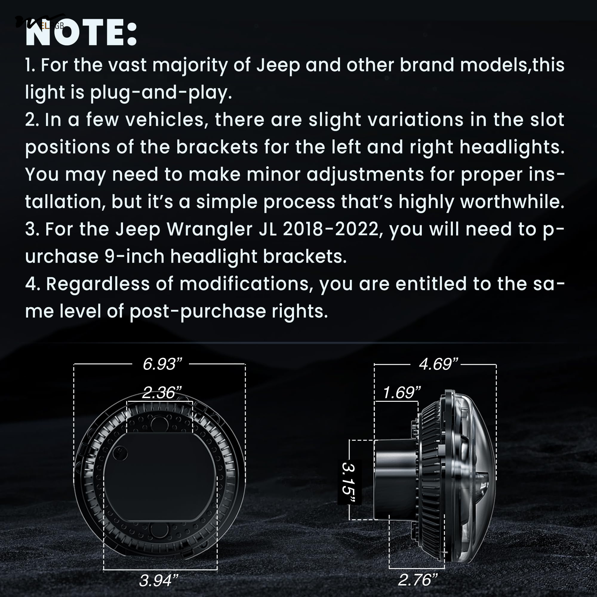 Experience the Latest Technology 7 Inch LED Headlights with Starry DRL and Turn Signal