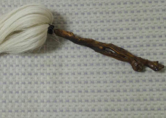 Handmake True Horse Tail Fly Whisk Strength And Elasticity 70 Cm 225g