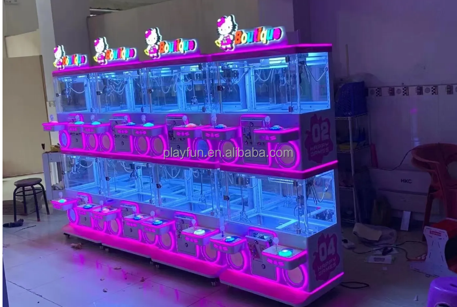 Customized logo Mini Claw Crane Games Boutique Prize Game Mini Baby Good Show 4 Players Mini Baby Claw Machine for Sale