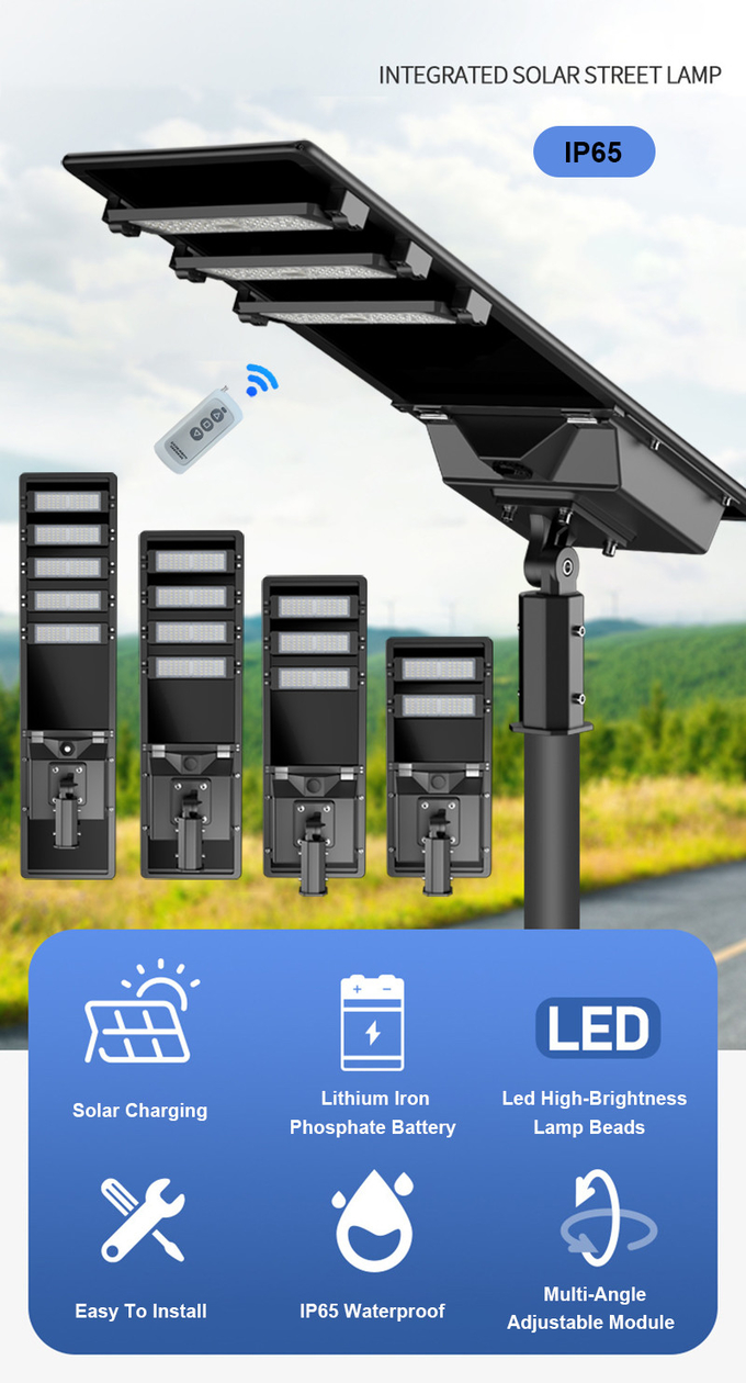 80w All In One Solar Street Light Modular Led Street Light With Remote Control