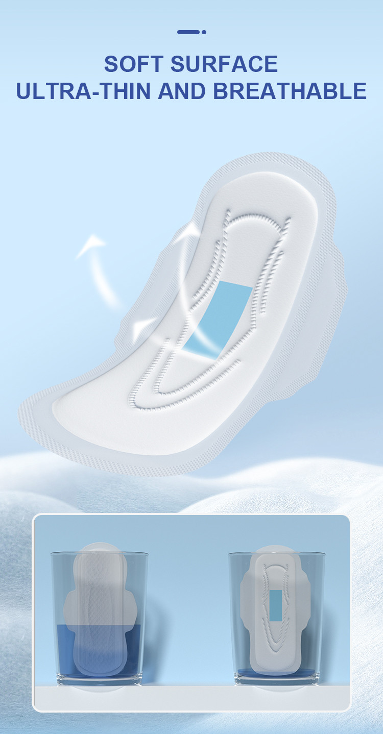 Factory Hot Sell Oem Dry Surface Band Name Sanitary Pads Wholesale Menstrual Pad Ladies Sanitary Napkin Women With Mint