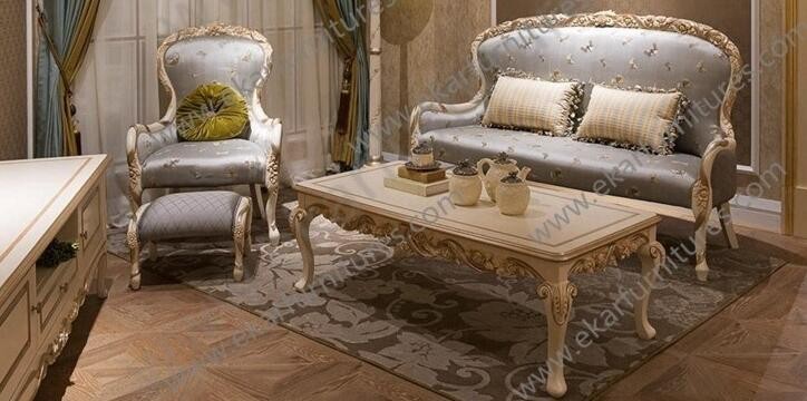 Luxury Antique Rectangle Coffee Table Hand Carved Wooden Coffee Table
