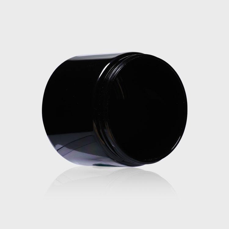 Black Recycling 500ml Screw Top Plastic Jars Empty With Plastic Cap
