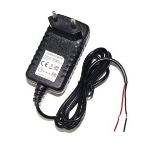 EU Power Adapter 12V 1A 2A with Stripped Wire End
