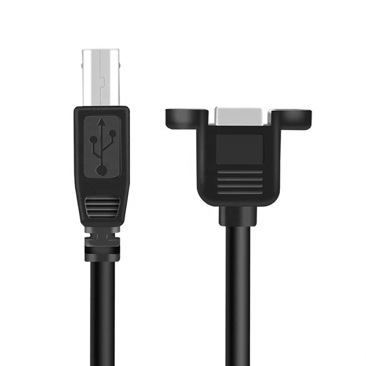 Screw Locking Stud Male To Female Panel Mount USB 3.0 Type B Printer Extension Cable