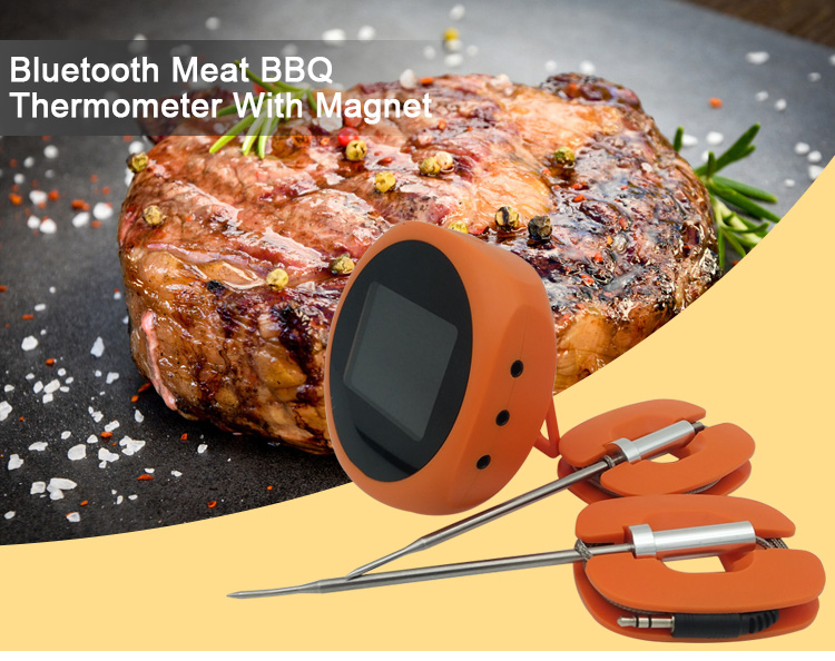 Smart Bluetooth BBQ Oven Meat Thermometer with 6 Food Grade Probes  