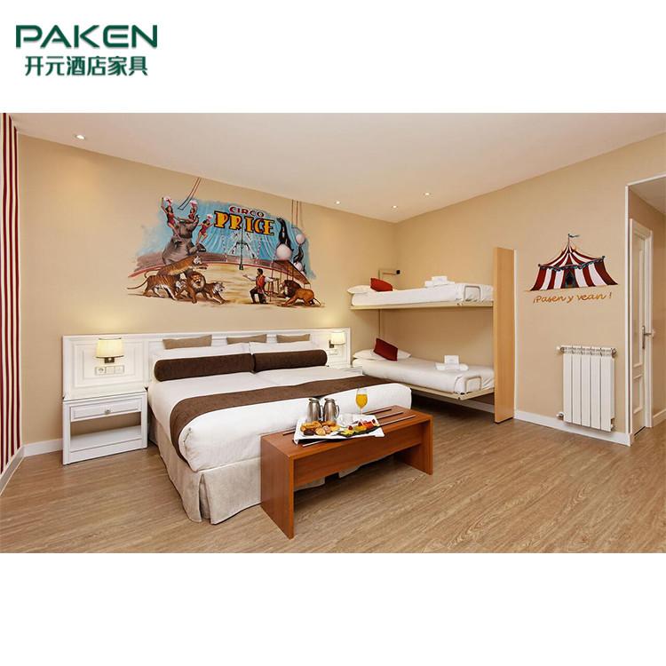 Natural Veneer Paken Hotel Bedroom Furniture Sets