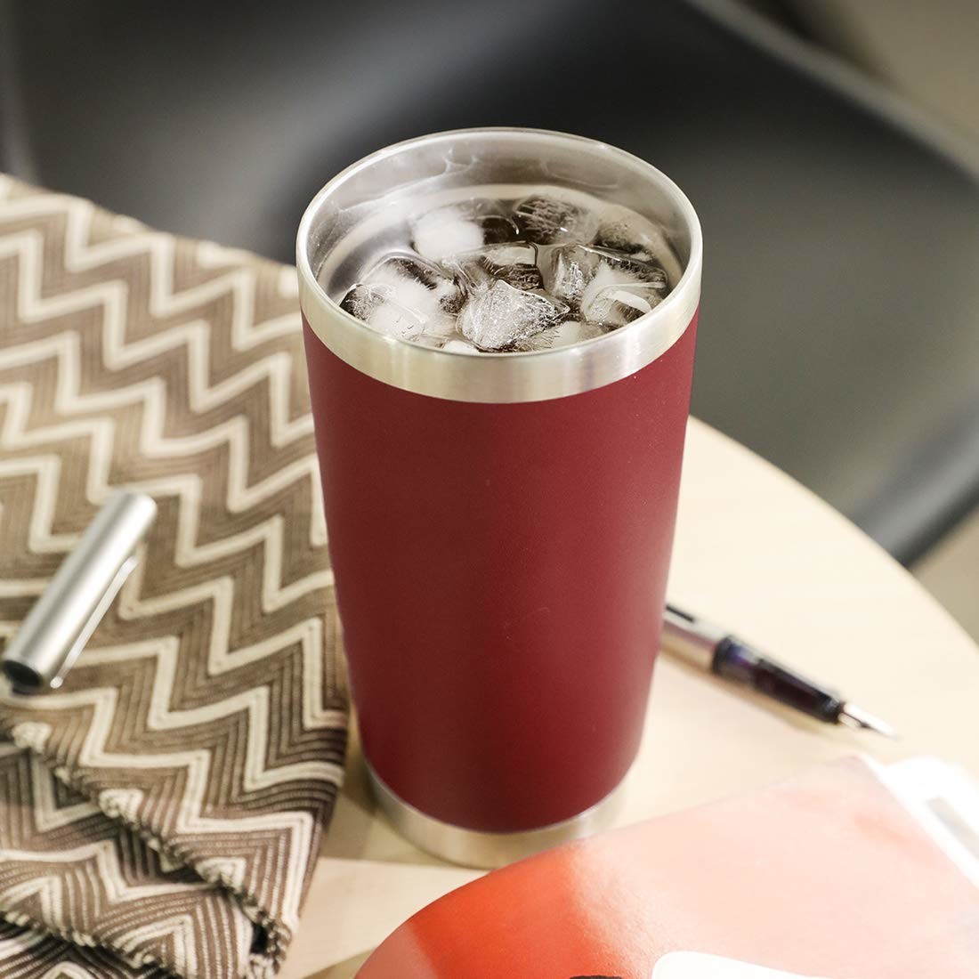 Insulated Water Bottles 20oz 304 Stainless Steel Water Tumbler With Lid Reusable Water Bottle Keep Hot For Sports Gym Travel