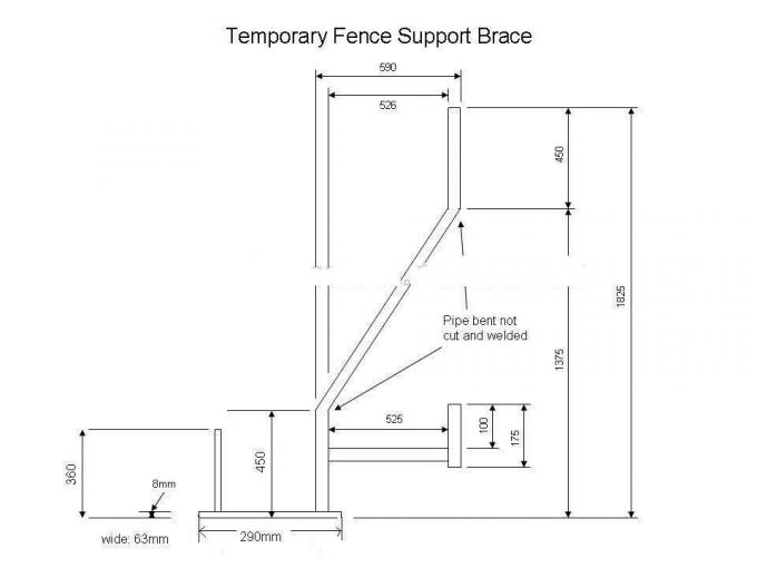 melbourne temporary fencing brace 