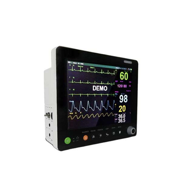 Portable Multi Parameter Patient Monitor with 1 Year Warranty 2 Years Shelf Life and 7-Channel ECG for ICU Use