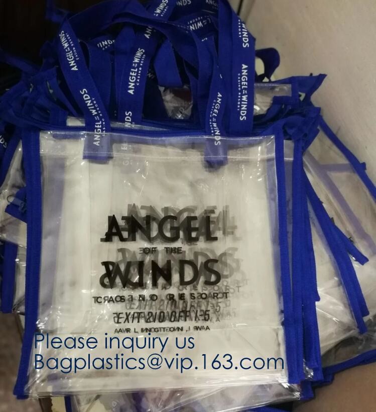 Stadium Approved Environmentally New Clear Tote PVC Shoulder Transparent Shopping Bag,Recycled Clear Pvc Shopping Tote B