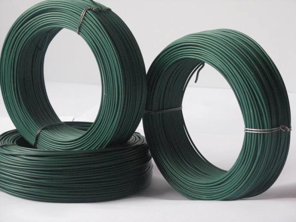 Green PVC Coated Iron Wire Corrosion Resistance 6mm Roll Binding Wires BS EN