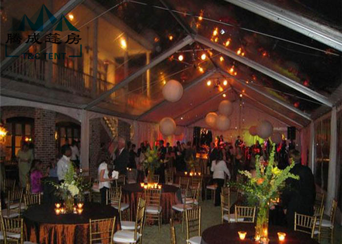 Flexible Steel Stretch Pole Tents For Outdoor Events , Wind Proof Party Wedding Tent