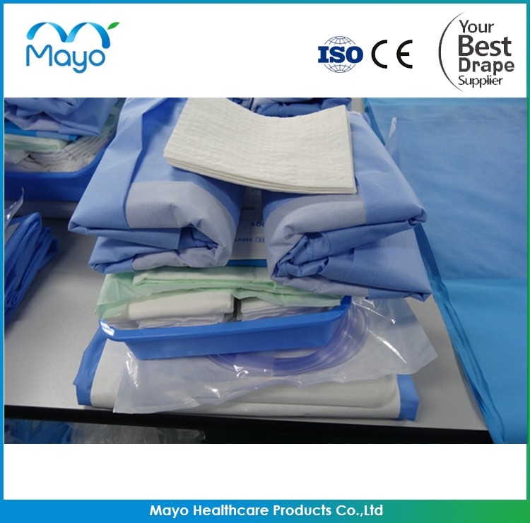 Obstetrics Sterile Caesarean Drape Disposable Surgical Packs With Collection Pouch