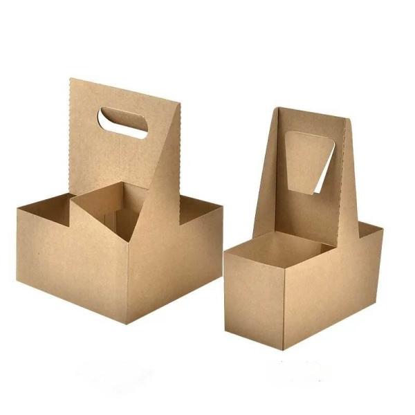 Beverage Corrugated Disposable Base Portable Takeaway Packaged Hot Drink Coffee