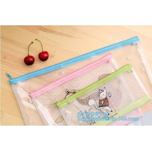 zipper PVC file bag with ESD anti static function A4, printing pvc document bag/