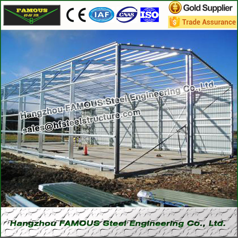 EPS Sandwich Panel Covered Prefabricated Steel Buildings Workshop And Shed