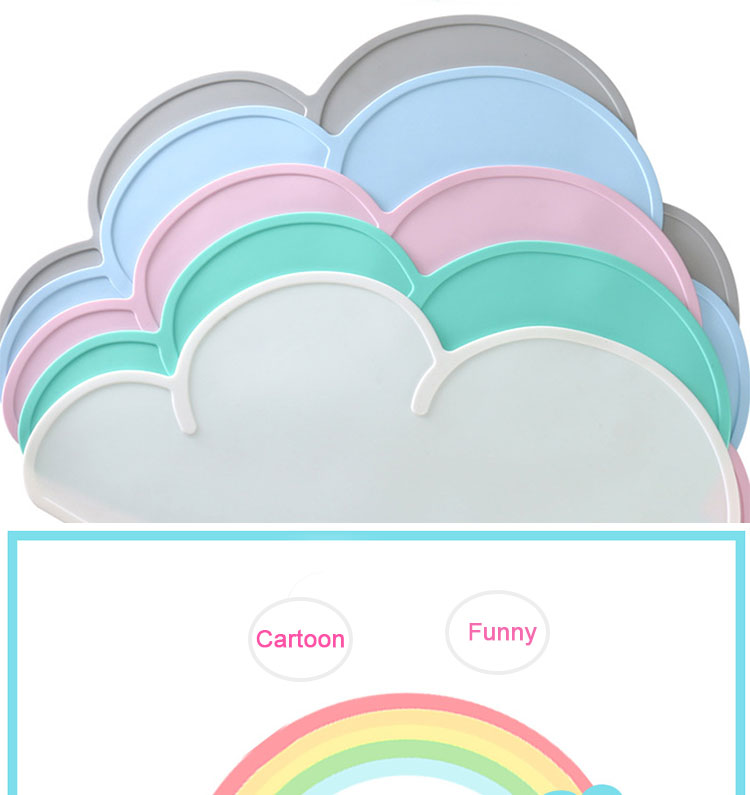 Toddler Cloud Shaped Silicone High Chair Placemat Waterproof
