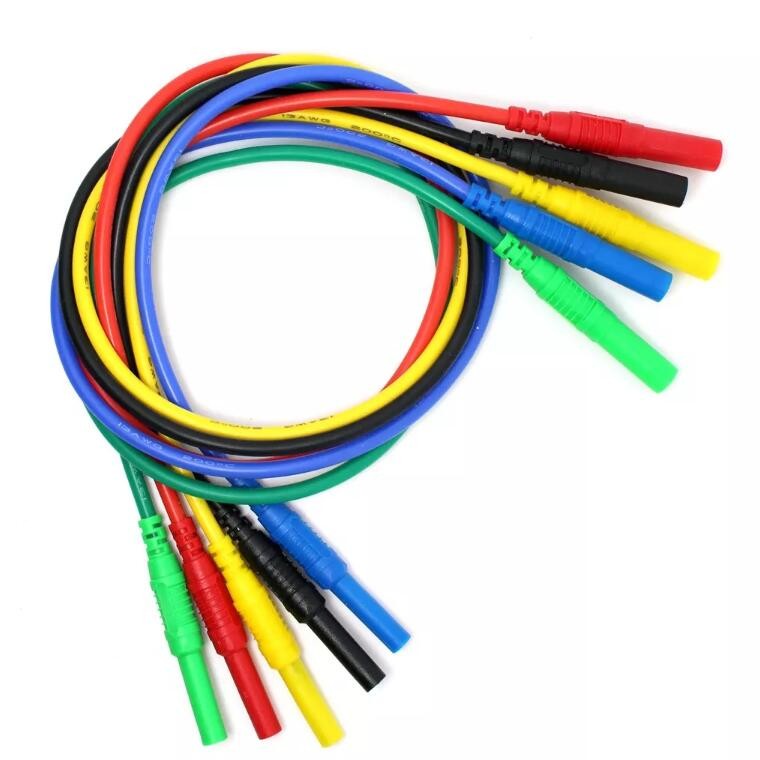 1000V Banana Plug Multimeter Test Leads Multicolor Tinned Copper