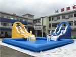 Customized Inflatable Water Park Slide With Pool / Kids Inflatable Playground
