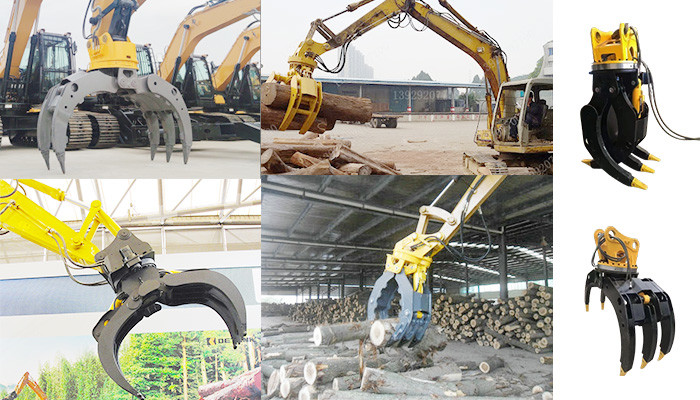 OEM Hydraulic Rotating Grapple For 1-55 Tons Excavator