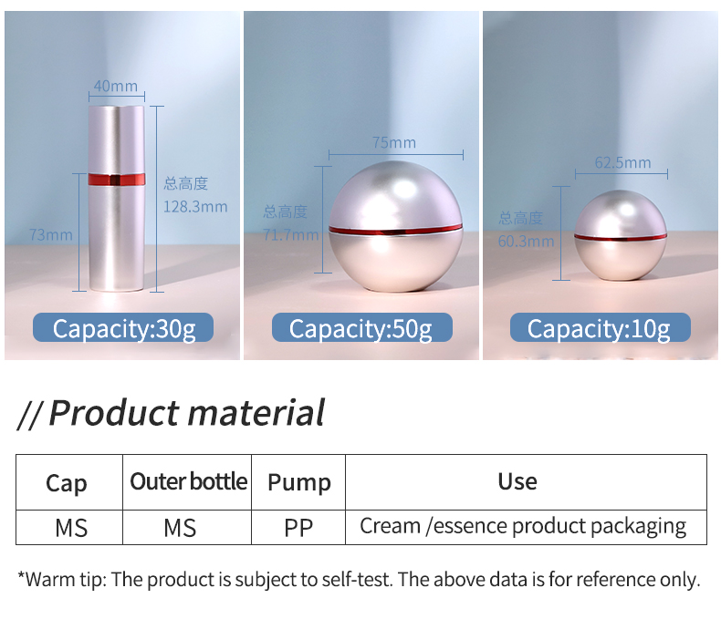 Cosmetic Empty Plastic Bottles 30 50 100 120ml Silver Pump Bottle Luxury For Skin Care