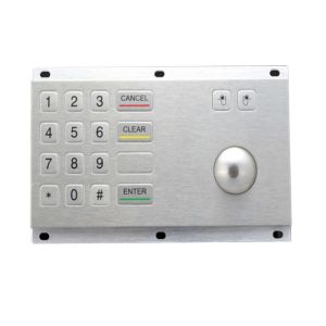 18 Short Profile Key Mechanical Numeric Keypad , Metal Numeric Keypad With Track