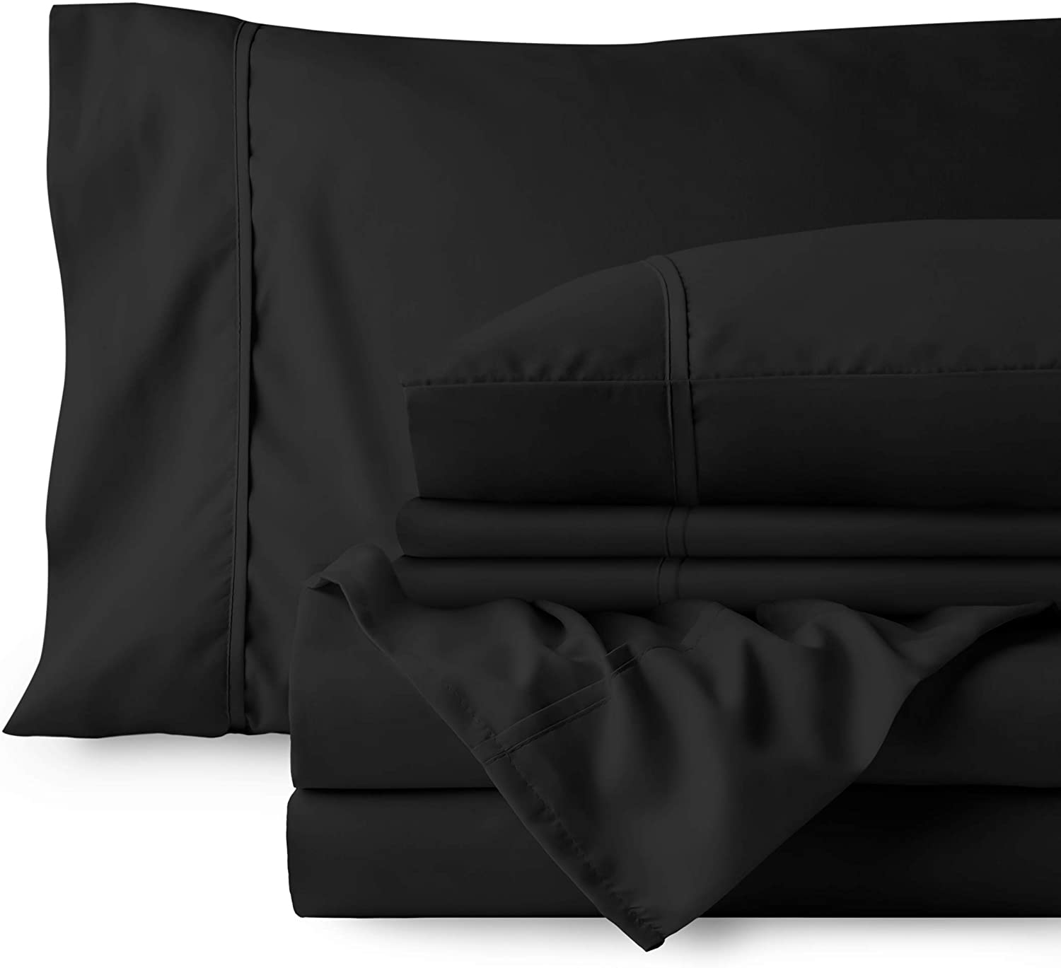 Super Soft Microfiber 1800 Thread Count Bed Sheet Set 6pcs European and American Style