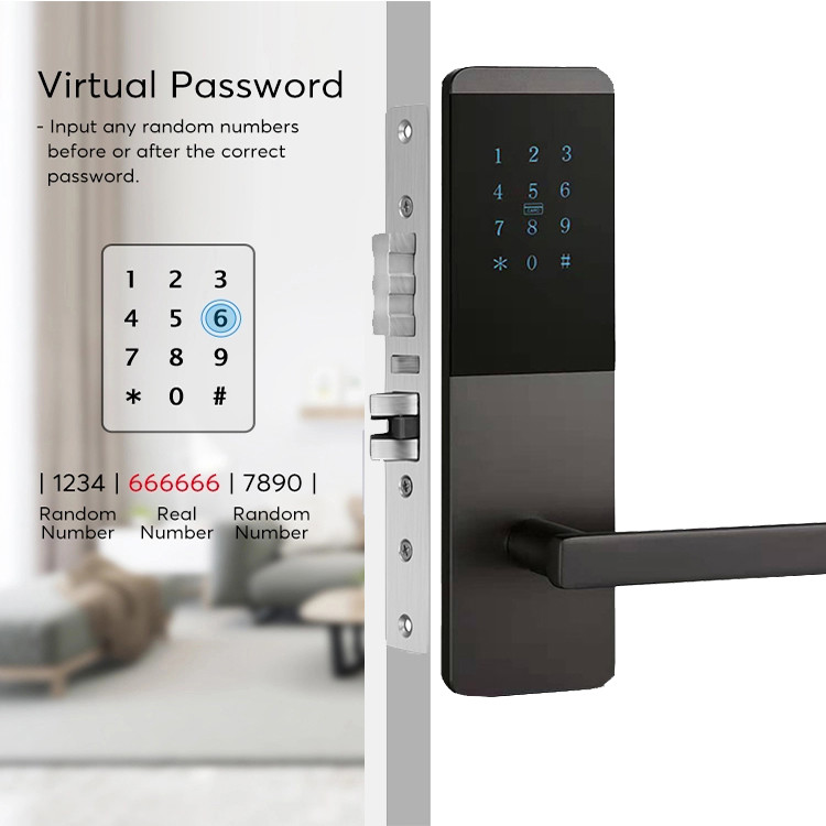 Aluminium 12mm Password Door Locks 4 AA Alkaline Rfid Door Lock System