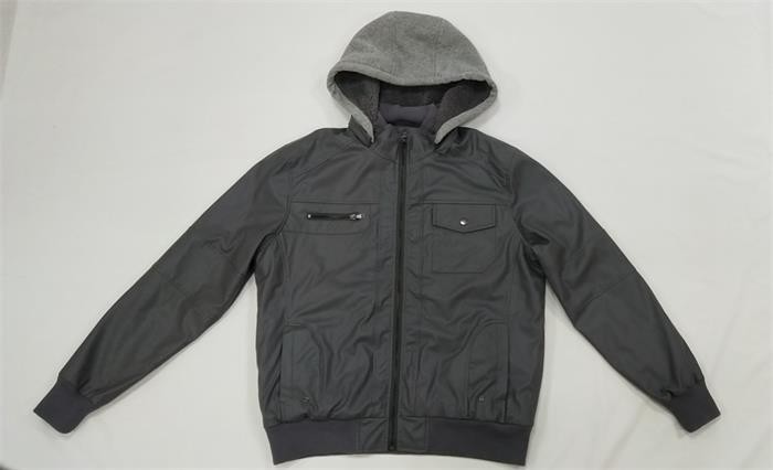 Biker Mens Padded Leather Jacket Long Leather Padded Coat