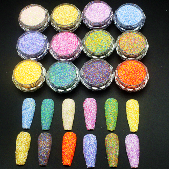 Drewing Nail Crystal Diamond Powder and Tweed Powder Delicate Rose Sea Salt Fingernail Mixed with Polarizing Powder