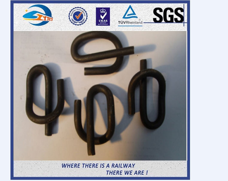 55Si2Mn 38Si7 Elastic Rail Clips Railway Fastening System 44HRC - 48HRC