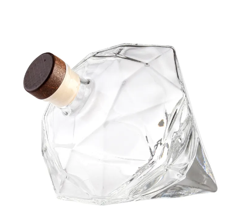 ODM 500ML 1000ML Glass Crystal Diamond Water Bottle For Brandy