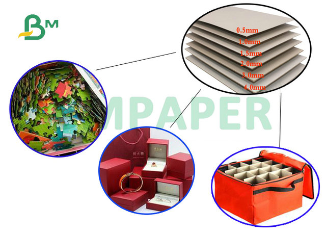 High Stiffiness 1.35MM 2MM Grade AAA Anti- Curl Grey Cardboard For Gift Box Making
