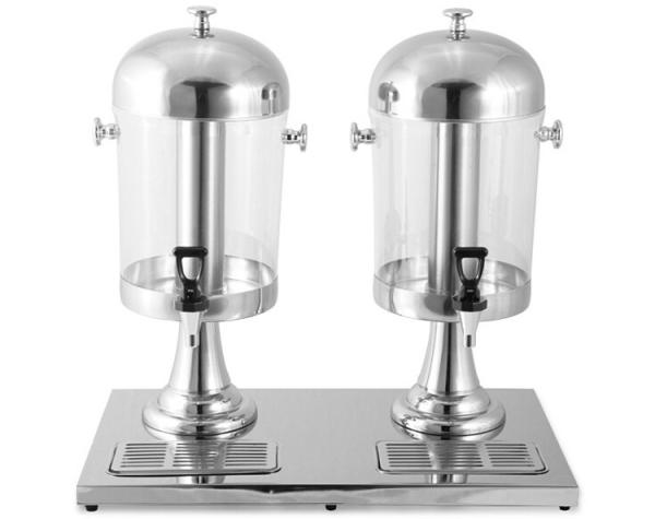 8 + 8Ltr Stainless Steel Cookwares / Round Lid Double Juice Dispenser with