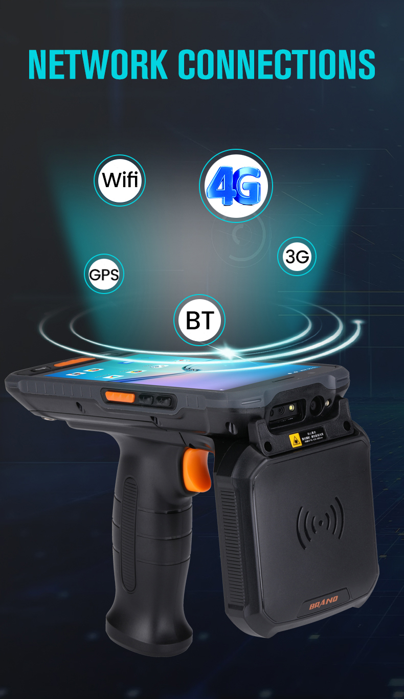 RFID NFC 13.56MHZ Handheld PDA Computer with 13MP Rear Camera and Barcode Scanner