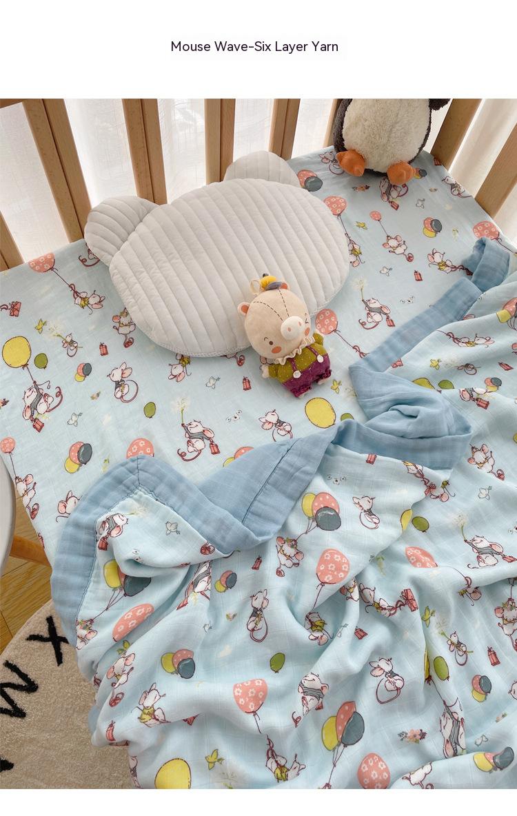 Pattern Style Baby Bamboo Cotton Gauze Bath Newborn Quilt Set for Class A Cot Bedding