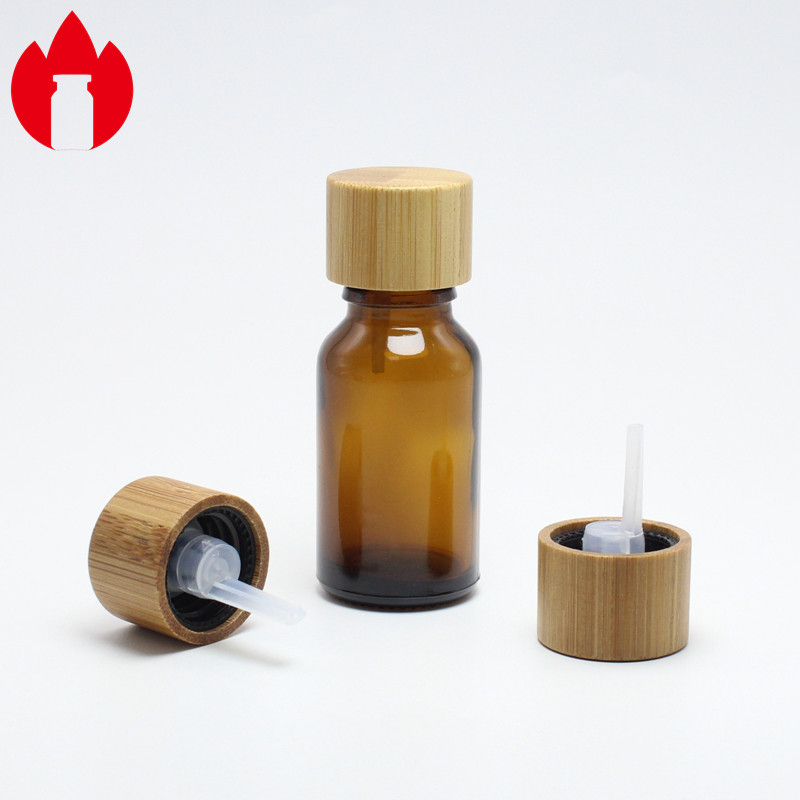 18mm Bamboo Plastic Screw Top Cap With Plastic Stopper