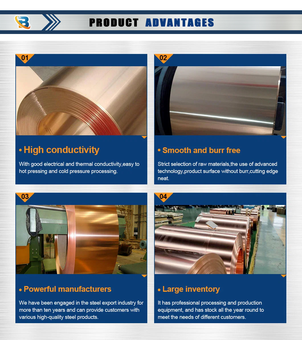 Factory Customized Low Price Copper Coils in Stock for Building