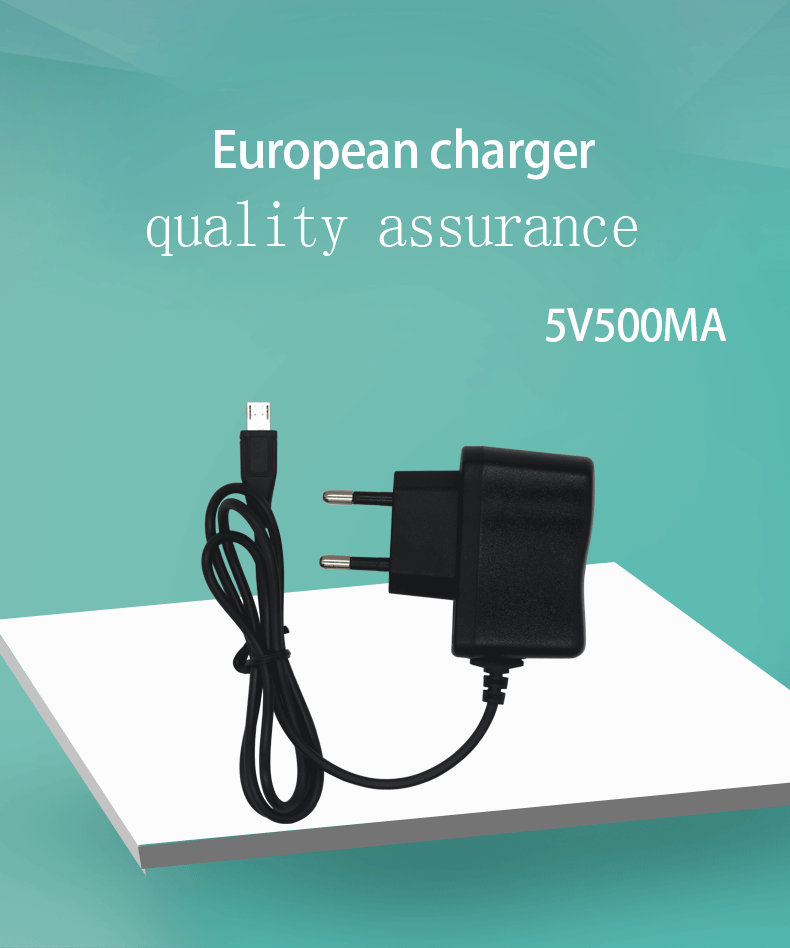 5V500mA USB Android Wire Charger ABS European Standard 1m Length