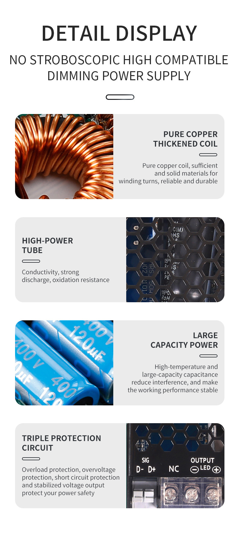DALI Dual Color Temperature Dimming Power Supply 60W 100W 150W 300W Vigorously